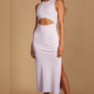 Lulu's One Shoulder Lavender Dress